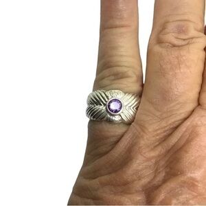 - Sterling silver gemstone ring